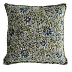 Beautiful Botanical Print Accent Pillow Plumbago