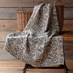 Beautiful Botanical Print Throw Blanket Cornflower