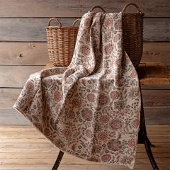 Beautiful Botanical Print Throw Blanket Fennel