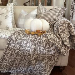 Beautiful Botanical Print Throw Blanket Millett