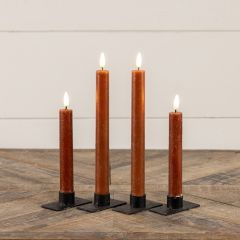 Beautiful Bronze Taper Candle Set of 4