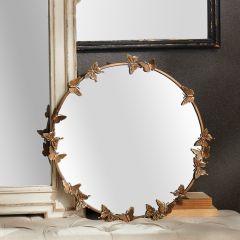 Beautiful Butterfly Round Accent Mirror