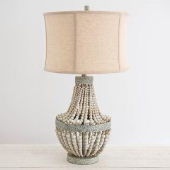 Beautifully Beaded Farmhouse Table Lamp