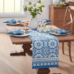 Beautifully Blue Block Print Table Runner