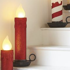 LED Old World Glitter Candle