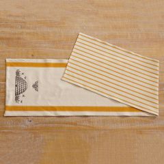 Bee Hive and Stripes Reversible Table Runner