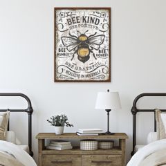 Bee Kind Inspirational Canvas Wall Art