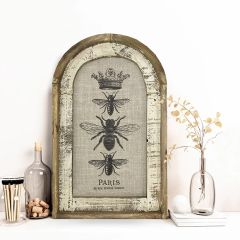 Bee Trio Linen Wall Art