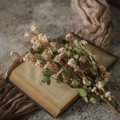 Beige Zinnia Floral Spray