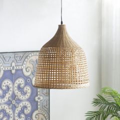 Bell Shape Woven Bamboo Chandelier