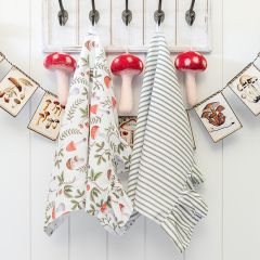 Berries and Shrooms Kitchen Towel Set of 2