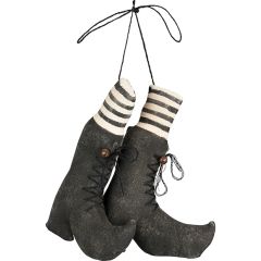 Bewitched Boots Hanging Halloween Decor