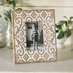 Carved Wood Photo Frame