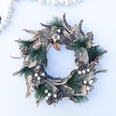Birch Bark And Pine Wreath