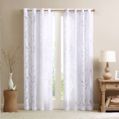 Bird on Branches Sheer Window Curtain Panel