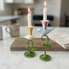 Bird on Vines Taper Holder Set of 2