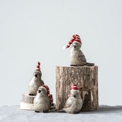 Bird With Stocking Hat Set of 4