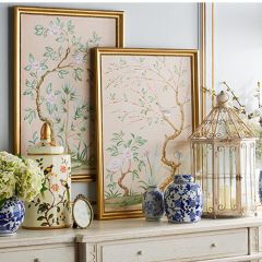 Birds and Blooms Framed Wall Art Set of 2