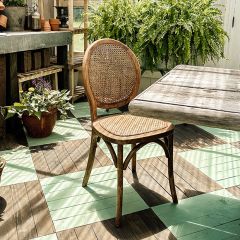 Bistro Style Cane Back Dining Chair