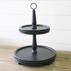 Black Beaded 2 Tier Display Tray