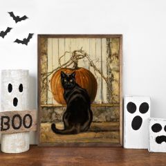Black Cat Framed Wall Art