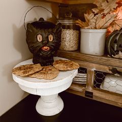 Black Cat Paper Mache Basket