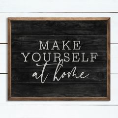 Black Make Yourself at Home Wall Art