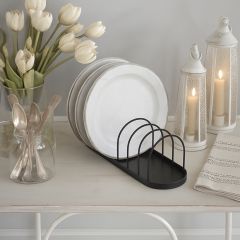 Black Metal 6 Plate Rack