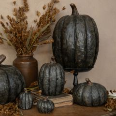 Black Pumpkin Tabletop Decor