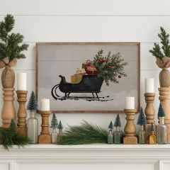 Black Sleigh Framed Wall Art