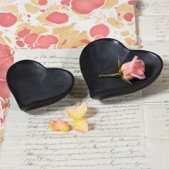 Black Soapstone Heart Bowl