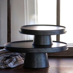 Black Washed Decorative Pedestal Riser One Of Each