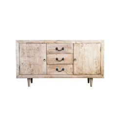 Bleached Wood Farmhouse Console