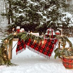 Rustic Bleached Wood Folding Wedding Table 66 Inch