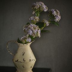 Blended Purple Hydrangea Floral Spray Set of 4