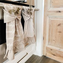 Blessed Thankful Grateful Ruffled Kitchen Towel Set of 2