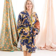 Block Print Cotton Knee Length Robe