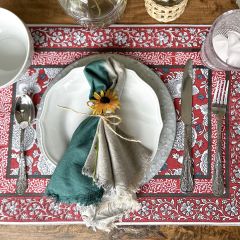 Block Print Floral Placemat