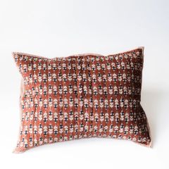 Blossom Floral Block Print Standard Orange Sham Set of 2