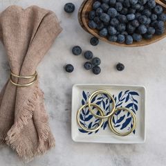 Blue Botanicals Stoneware Plate Set of 2