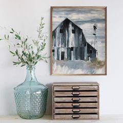 Blue Dusk Barn By Morgan Adams Wood Wall Art
