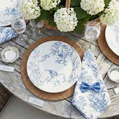 Blue Floral Birds Plate