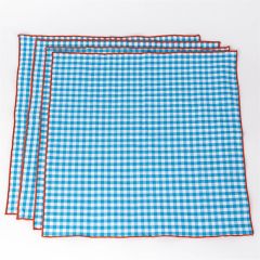 Blue Gingham Check Cotton Napkin