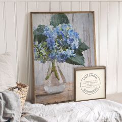 Blue Hydrangeas Framed Wall Art