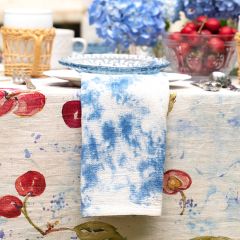 Blue Splash Watercolor Cotton Napkin Set of 4
