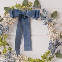Blue Velvet Ribbon Bow