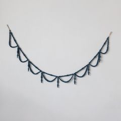 Blue Wooden Bead Swag Garland