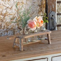 Board and Bottle Vase Centerpiece