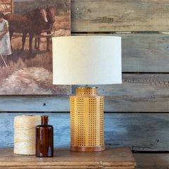 Boho Chic Bamboo Woven Lamp