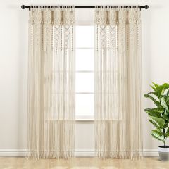 Boho Chic Textured Curtain Panel 40x84